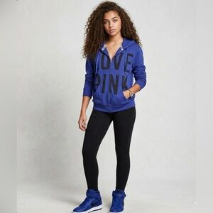 🖤💙 Victoria's Secret “PINK” Full-Zip Hoodie 💙🖤